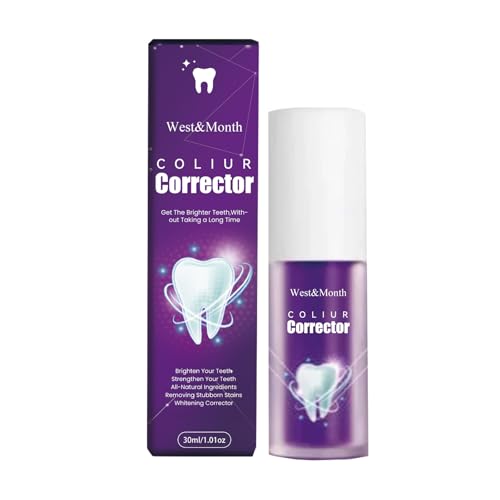 Purple Deep Cleaning Toothpaste - Purple Whitening Toothpaste Purple Teeth Whitener, Teeth Deep Cleaner for Removing Stains and Mouth Odor