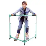 GanFindX Faltbare Skater-Hilfe für Kinder, Rollschuhlaufen, höhenverstellbar, Rollschuh-Trainer für Kinder, Kleinkinder, Trainingslauflernhilfe (Seafoam Green)