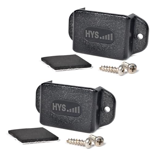 HYS Funkgerätehalterung im Auto, Handfunkgerätehalterung kompatibel für Motorola Baofeng Yaesu Midland, jedes Walkie Talkie mit Rückenclip (2 Pack, Schwarz)