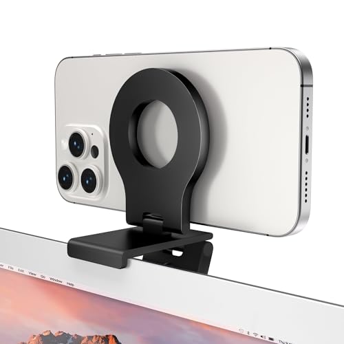 Itramax Continuity Kamera Mount, Magnetische Camera Halterung für Studio Display, Haltbar Webcam-Halterung für iPhone 16 15 14 13 12, Mag-Safe Case, iOS 16 A/pple iMac&MacBook macOS 13 Ventura