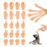 RAFIYU Mini Hände, 20 Stück kleine Hände Fingerpuppen Set, Gummi Tiny Hands Finger Puppets Streichspielzeug für Haustier, Katzen, Kinder, Spiele Party