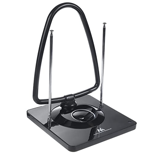 Maclean MCTV-963 Aktive DVB-T DVB-T2 Antenne, TV, Radio, Zimmerantenne, 45 dB Verstärkung, Netzteil, für UKW VHF UHF