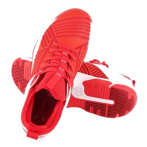 Fechtschuhe Professionelle Trainingsschuhe for Jugendliche Florettfechtausrüstung for Kinder Und Damen Fechtwettkampfsportschuhe (Dicke : Red, Size : 43)