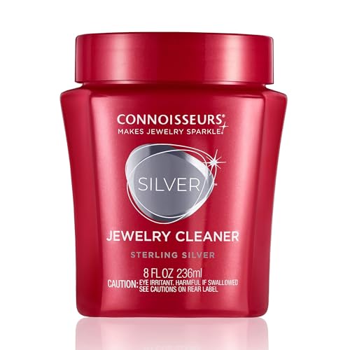 Connoisseurs Schmuckreiniger | Silber Reiniger für Schmuck aus Sterlingsilber | 236ml Schmuck Reinigung für Halsketten & Ringe | Poliert & Schützt