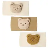 KU 3 Stück Baby Stirnband Little Bear Haarband Baby Mädchen Baby Stirnbänder, Turban Mütze Baby Weiches Elastische Haarbänder Baby Neugeborene Mädchen Kleinkinder Headbands für 0-6 Monate