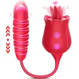 Vibration für frauen Dildo Vibrator Sex Spielzeug für die frau mit 10 Stoßfunktions 3in1 Sexspielzeug mit 10 Zungenlecken Vibratoren Stimulator Erotik Analvibrator Sex Spielzeug für Paare Sextoy