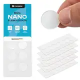 FIXWERK Nano Klebesticker | doppelseitige Klebepunkte | extra starke Nano Aufkleber | runde Klebepads | wiederverwendbar | wasserfest | transparent | 2cm Durchmesser | 1mm Dicke | 60 Stück