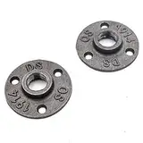 Bohrungen Heizung Gewindeflansch Rohrflansch Flansch Temperguss Set 2x 1/2 ''