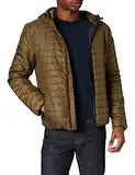 Geox Mens M Wilmer Hood JKT-Polyester Down Coat, Green Moss, 54