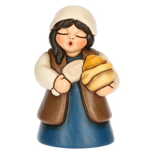 THUN - Blauer Gewürzhändler aus Keramik, 4,9 x 4,6 cm, Höhe 7,9 cm, Kollektion Krippe Classico