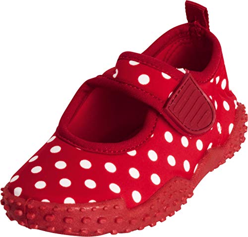 Playshoes Unisex Kinder Aquaschuhe Aqua-Schuhe Punkte, Rot Punkte, 18/19 EU