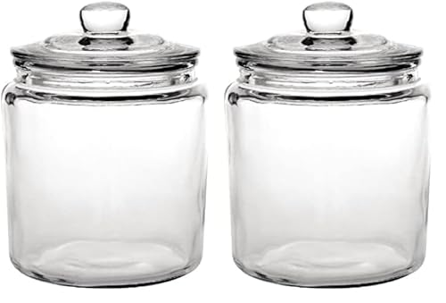 Olympia Biscotti Keksdose mit Deckel 3,8 Ltr, Klarglas, Größe: 252(H) x 200(Dia) mm - Süßigkeiten, Konfekt, Müsli, Nudeln, Aufbewahrungsdose für trockene Lebensmittel - spülmaschinenfest, GG925
