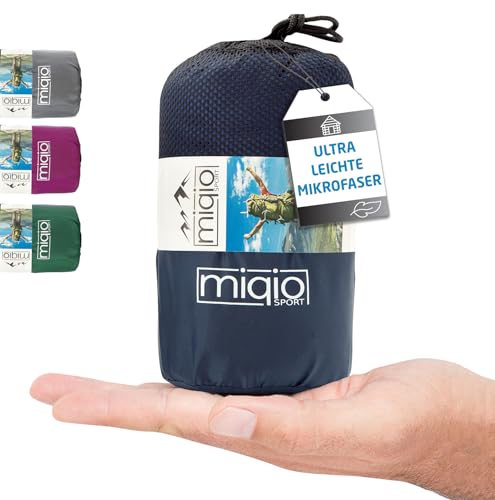 MIQIO® 2in1 Hüttenschlafsack Ultra leicht mit durchgängigem Reißverschluss (Links oder rechts): Dünner Komfort Reiseschlafsack und XL Reisedecke in Einem