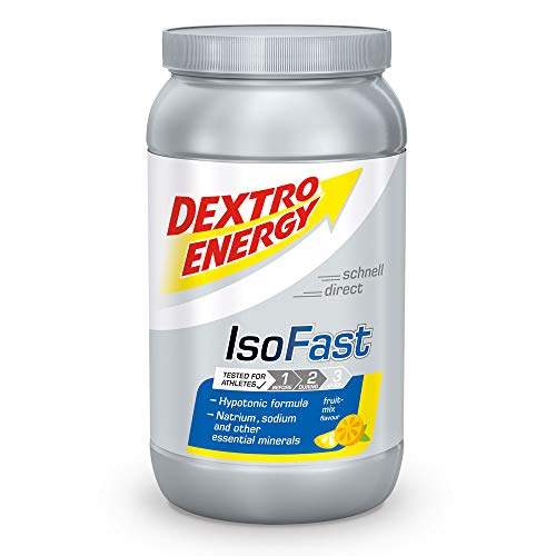 DEXTRO ENERGY ISO FAST FRUIT MIX (1120g Dose) - Hypotones Elektrolyt Pulver mit Natrium, Magnesium, Kalium und Chlorid zur schnellen Kohlenhydrat und Mineralstoff Versorgung, Glutenfrei, Laktosefrei