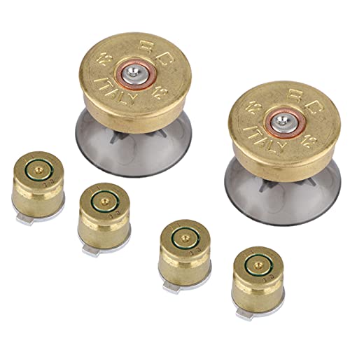Gold Metal Buttons Mod Kit, Thumbstick für -Controller, Kompatibel mit Originalgriff, Reibungslose Bedienung Im Spiel
