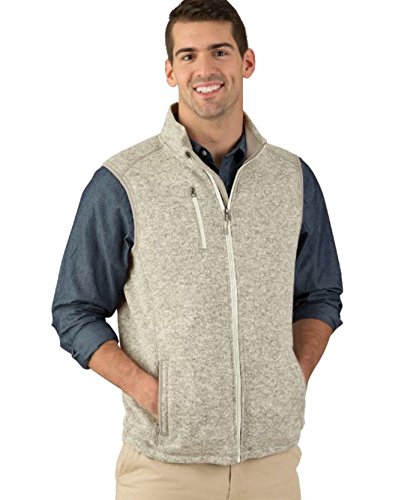 Charles River Apparel Herren Pacific Heathered Sweater Vest Fleece-Weste, Haferflocken meliert, XXX-Large