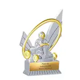 eberin · XS Motorsport Pokal · Kartfahrer*in Trophäe · Racing Kart Award · Kart Kids/Teens Preis · Kart Master Silber/Gold · Pokal mit Wunschtext · Größe 12 cm
