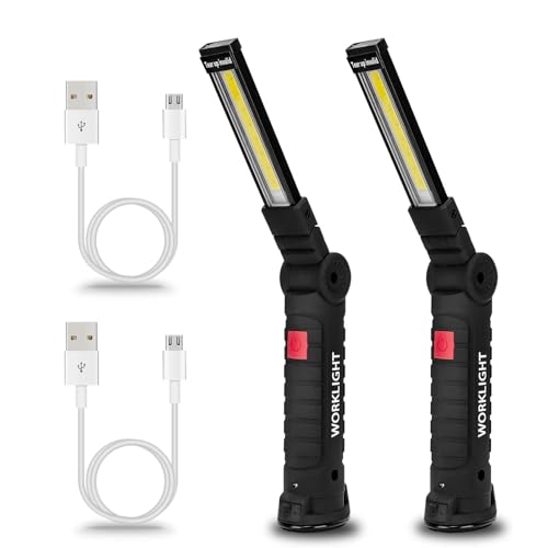 Gerbala Aber Auf lichter, 2. Mit magnetische Sockel und an Umlaufend LED-Bildschirme Lichter, 360 ° Drehen Aber Auf Taschenlampe für Maschinen an, Garage, Notlagen Zelten