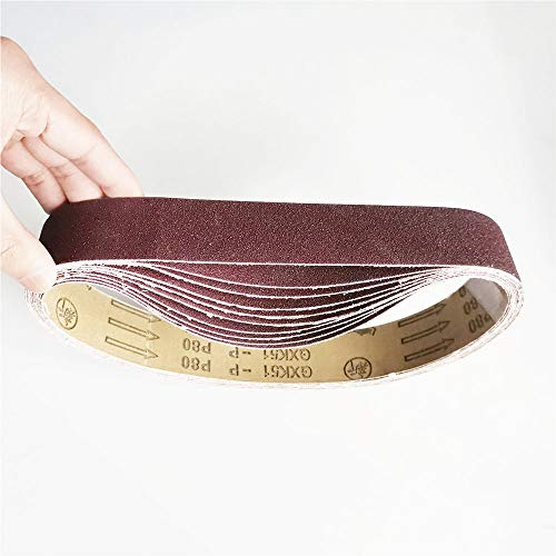 10 Stück 680 x 40 mm Aluminiumoxid-Schleifband, Schleifband, Polieren, Schleifbänder, Schleifpapier for Bandschleifer, Körnung 60–800(800)