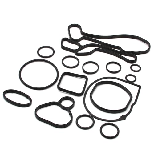 HAOTOM Ölkühler Dichtungssatz Ölkühlergehäuse Ölfiltergehäuse Dichtung O-Ring Für Opel Vauxhall Astra H J Corsa D E Meriva Mokka/Mokka Signum Vectra Zafira Für Saab 9-5 Für Chevy Aveo Cruze Trax Trax