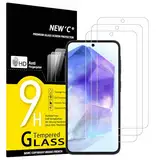 NEW'C 3 Stück, Panzer Schutz Glas für Samsung Galaxy A55 5G, Frei von Kratzern, 9H Härte, HD Displayschutzfolie, 0.33mm Ultra-klar, Ultrabeständig