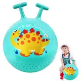 Hüpfball für Kinder,Sprungball für Kinder,Aufblasbarer Hüpfball,Hopper Ball für Kinder,Dinosaurier Sprungball Kinder,Aufblasbare Sprungball,mit Griff Belastbarkeit 80 KG Spielzeug