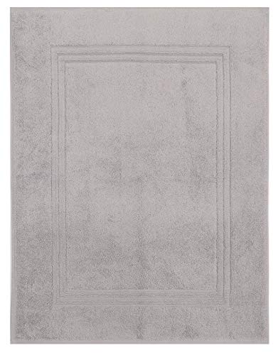 Betz Badvorleger Luxus XXL Badematte Badteppich Duschvorleger Frottee Größe 60 x 97 cm 100% Baumwolle Gold Qualität: 950g/m² Farbe Silber-grau