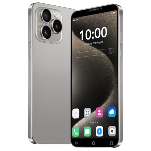 JtQtJ J15Pro Cheap Smartphones, Android OS with 5.0 Inch IPS Display, Dual SIM, Dual Cameras, 16GB ROM (Expandable to 128GB), WiFi, GPS, Bluetooth, Face ID Basic Mobile Phones (J15Pro-Grey)