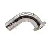 1 stück 19-38mm Schlauch Stacheldraht 1,5 "2" 2,5 "3" 4 "Tri Clamp Ferrule 304 Edelstahl Sanitär Ellenbogen Armaturen Adapter(19mm Barbed)