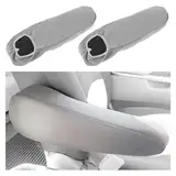 WLLHYF 2 Stück Auto-Armlehnenbezug Elastisches Flaches Stoffgewebe Universelle Passform Autositz Armlehnen-Schonbezug-Schutz für LKW, SUV, Transporter