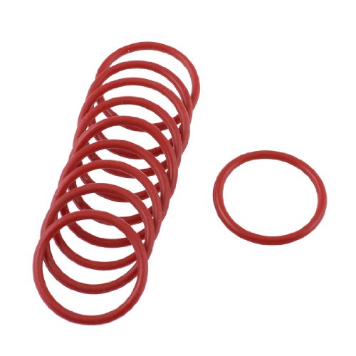 sourcing map 10 Stück Red Rubber Ölfilter Dichtung O-Ringe Dichtungen 25 mm x 21 mm x 2 mm de