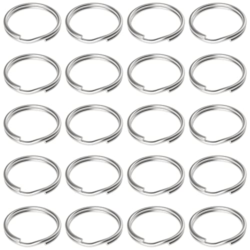 Uniclife 100 Stück 15 mm Schlüsselringe Schlüsselanhänger Mini-Split-Biegeringe mit Doppelschlaufen, kleine Metallringe, für Schmuck, Halsketten, Armbänder, Ohrringe, Basteln, Ornamente und DIY-Kunst