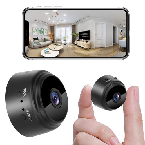 Mini Kamera 1080P Full HD WLAN Mini Überwachungskamera Live Übertragung Handy APP für Kamera Überwachung Innen mit Akku Kleine WiFi Sicherheitskamera Kompakte Microkamera Bewegungsmelder