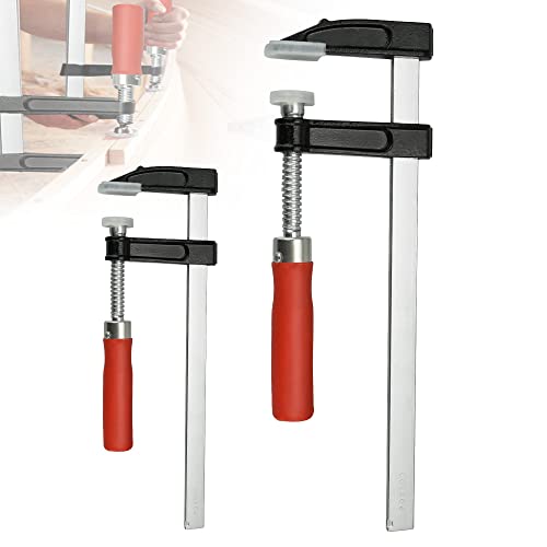 OLRWSLG 2 Stück Schraubzwinge F schraubzwinge Temperguss Schraubzwinge F Clamps Bar Druckguss Temperguss Schraubzwingen-Set für Möbelherstellung Holzindustrie Holzbearbeitung DIY Produktion