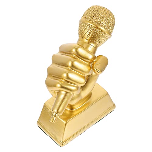 YARNOW Kinder Musical Trophy Mikrofon Stand Karaoke Gesangswettbewerb Einzigartige Harz Handwerk