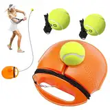 Mineup Tennis-Trainer Tennistrainer Set, Trainer Baseboard mit 3 Rebound Ball, Selbststudium Übungs-Trainingswerkzeug Tennistrainingsausrüstung, Tennis Trainer für Erwachsene Kinder Spieler Anfänger
