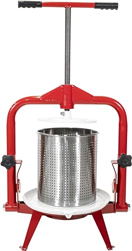 Güde Obstpresse OP 14 (14 Liter Presskorb aus gelochtem Edelstahl, massiver Stahlrahmen, lebensmittelecht lackiertes Auffangbecken, schwenkbares Druckwerk, robuste Stahlspindel, fertig montiert)