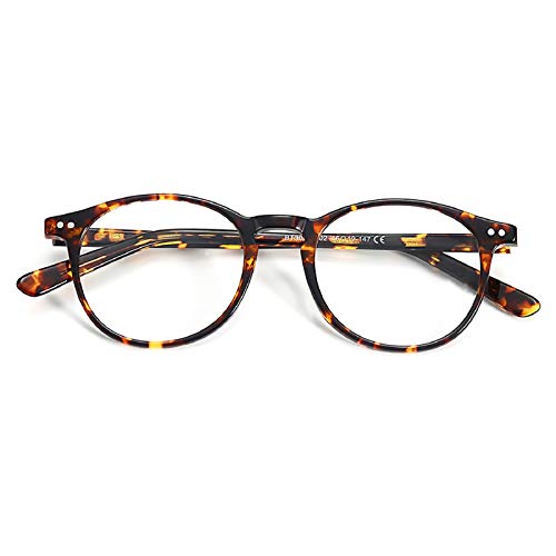 ZENOTTIC Vintage Runden Brillenrahmen Nerdbrille Ohne Sehstärke Retro Klare Linse Gläser für Damen und Herren