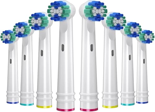 REDTRON Ersatzbürstenköpfe für Oral B, 8 Pack elektrische Zahnbürstenköpfe für Oral B Braun, Classic Precision Clean Bürstenköpfe Fit Professional Care, Vitality Pro Smart Genius Series und mehr...