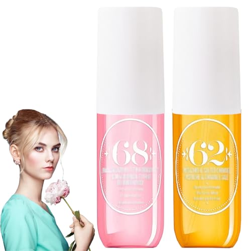 TKGEOUE Parfum Damen, Women's Bodyspray, Body Splash für Frauen, Lang Anhaltender Duftspray, Haar und Körperduftnebel, Bodyspray, Feuchtigkeitsspendende Befeuchtet die Haut, Nr. 62, Nr. 68