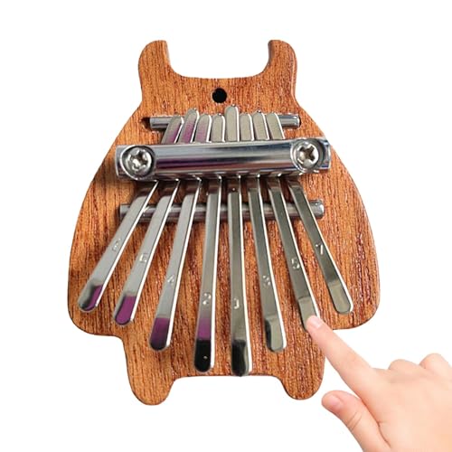 Daumenklavier mit 8 Tasten, Fingerklavier mit 8 Tasten - Tragbares Taschenklavier,Musikalischer Rucksackanhänger, Fingerklavier für Kinder, Erwachsene, Männer, Musikliebhaber