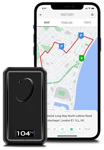 GPSLive 104N 4G Magnetisch GPS Tracker Auto, Wohnmobil, KFZ | Einfache Installation | Livetracking mit App | GPS Sender | Peilsender Auto GPS Tracker mit bis zu 60 Tagen Stand-by-Zeit