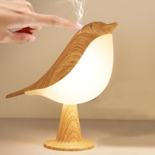 AUPERTO LED Tischlampe mit Touch Dimmbar, LED Schreibtischlampe Vogel Leselicht mit Aromatherapie, USB Charging 3 Helligkeitsstufen Dimmbare Nachttischlampe für Schlafzimmer, Wohnzimme