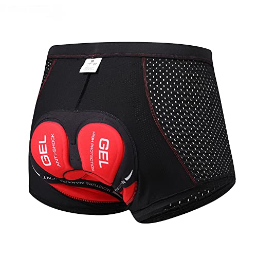 SOLO ACTFIT Herren Radunterhose Radsportshorts Fahrradhosen mit 4D Gel Sitzpolster MTB Radsportunterwäsche Atmungsaktiv Schnelltrocknend Elastische (as3, Alpha, x_l, Regular, Regular)
