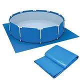 Pool Bodenplane, Pool Ground Tuch, Faltbarer Schwimmbadbodenschutz, wasserdichte rechteckige Poolmatte für Rahmen Pool und aufblasbaren Pool (335 * 335cm)