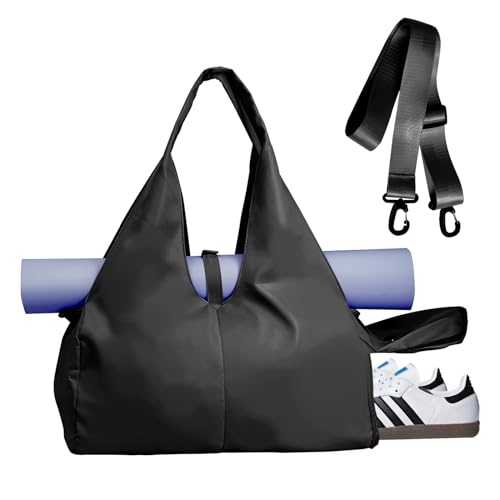 Yogatasche, Sporttasche Klein Damen, Yoga ZubehöR, Kleine Sporttasche für Damen, Gym Bag Women, Sport Tasche, Sporttasche Damen, Schwimmtasche für Fitnessstudio, Tanzstudio, Damen Sporttasche Schwarz