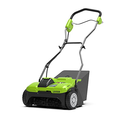 Greenworks 40V Akku Rasenlüfter , 3600 U/min, 36 cm Arbeitsbreite, 30 L Auffangbehälter OHNE Akku & Ladegerät, 3 Jahre Garantie G40DT35