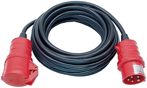 Brennenstuhl CEE Verlängerungskabel IP44 (10m Kabel, H07RN-F 5G2,5, 5-polig mit CEE Stecker und Kupplung, für den Außenbereich IP44, Made in Germany) schwarz