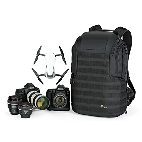 Lowepro ProTactic 450 AW II Modularer Rucksack mit Allwetterhülle, Kameratasche, Einsteckfach für Laptops bis zu 15 Zoll, Profi-Kameras und Drohnen, LP37177-GRL, Schwarz