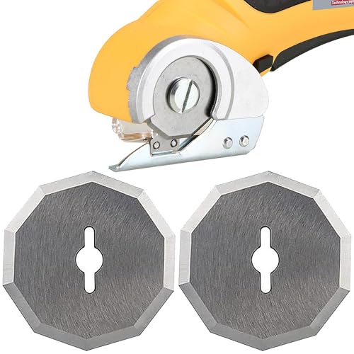 2 Stk Rollschneider Ersatzklingen Scherenklinge Rotationsklingen Kompatibel Kabellose Elektrische Schere/Kartonschneider Elektrisch, Rollschneider(1-1/2") für Scher Stoff Teppich Leder Filz